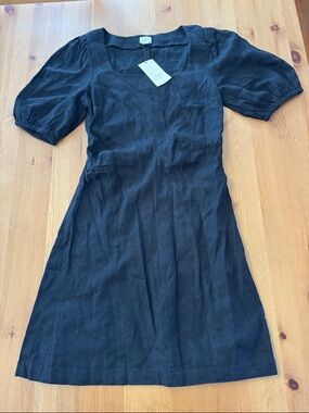NWT! A New Day Women's Black Puff-Sleeve Square-Neck Dress Size 2